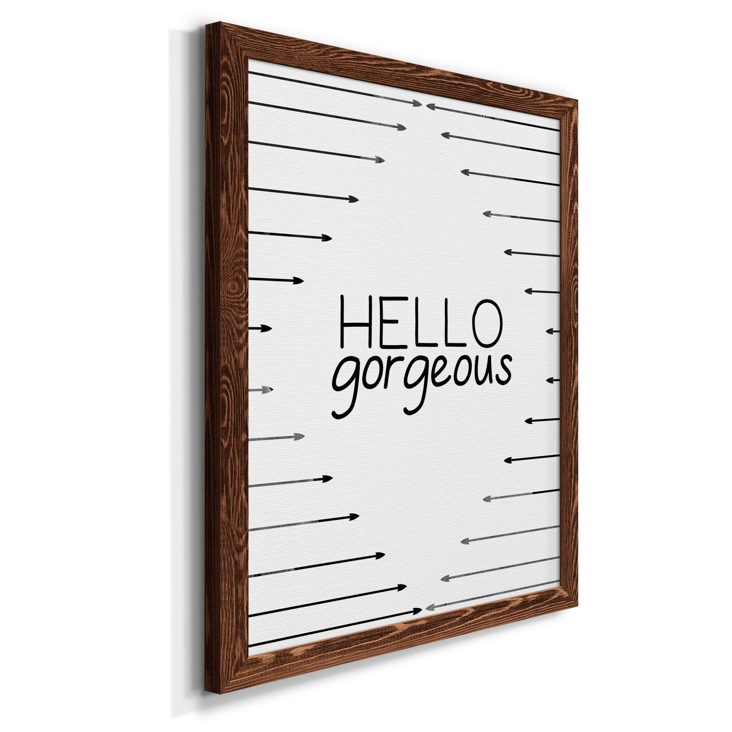 Hello Gorgeous - Barnwood Framed Canvas Print