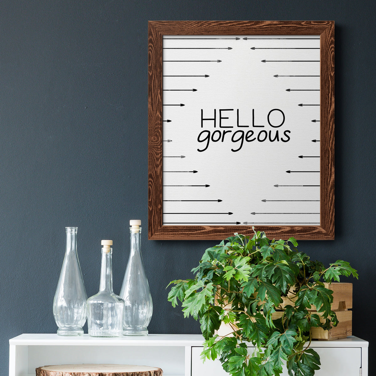 Hello Gorgeous - Barnwood Framed Canvas Print