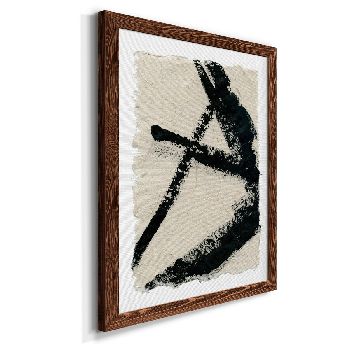 Lines Crossed I - Barnwood Framed Canvas Print