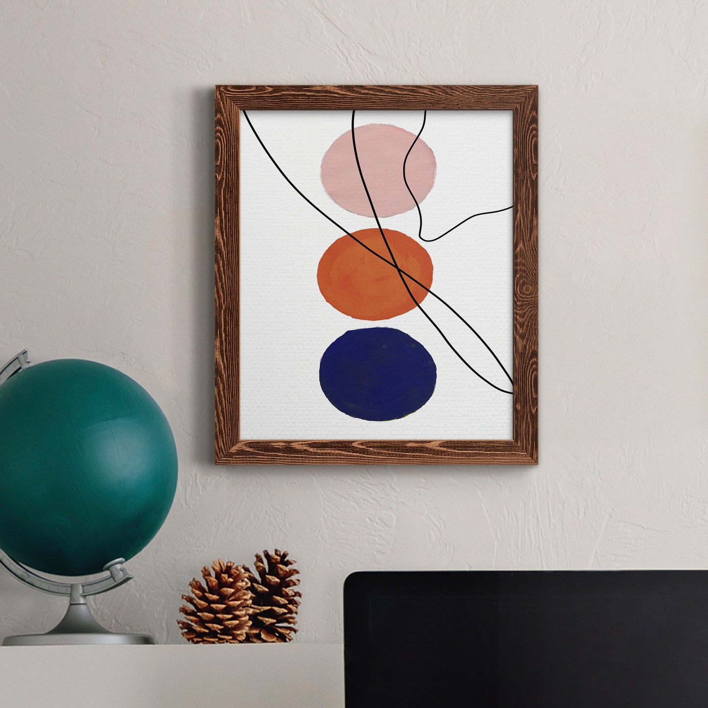 Millenium Geo Abstract - Barnwood Framed Canvas Print