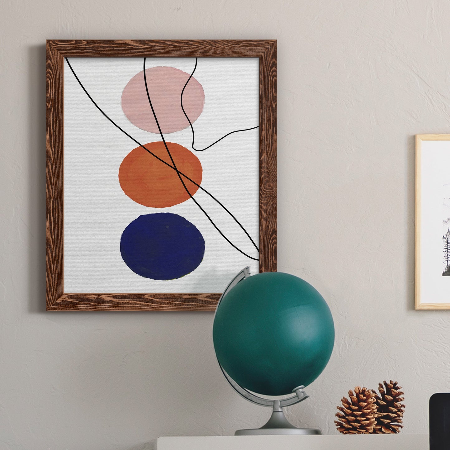Millenium Geo Abstract - Barnwood Framed Canvas Print