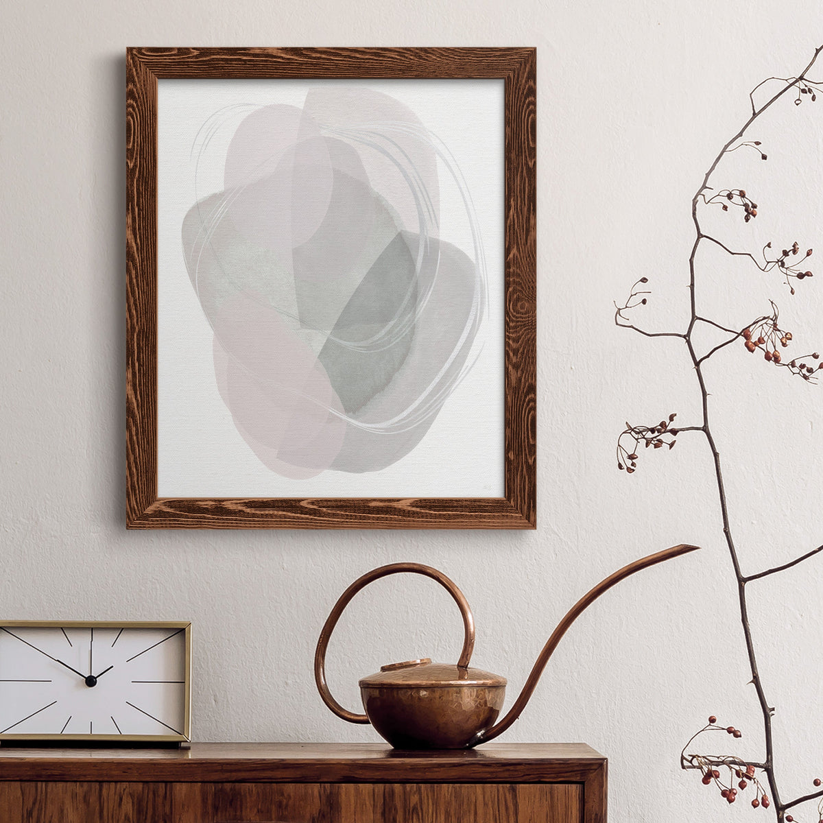 River Jewels II - Barnwood Framed Canvas Print