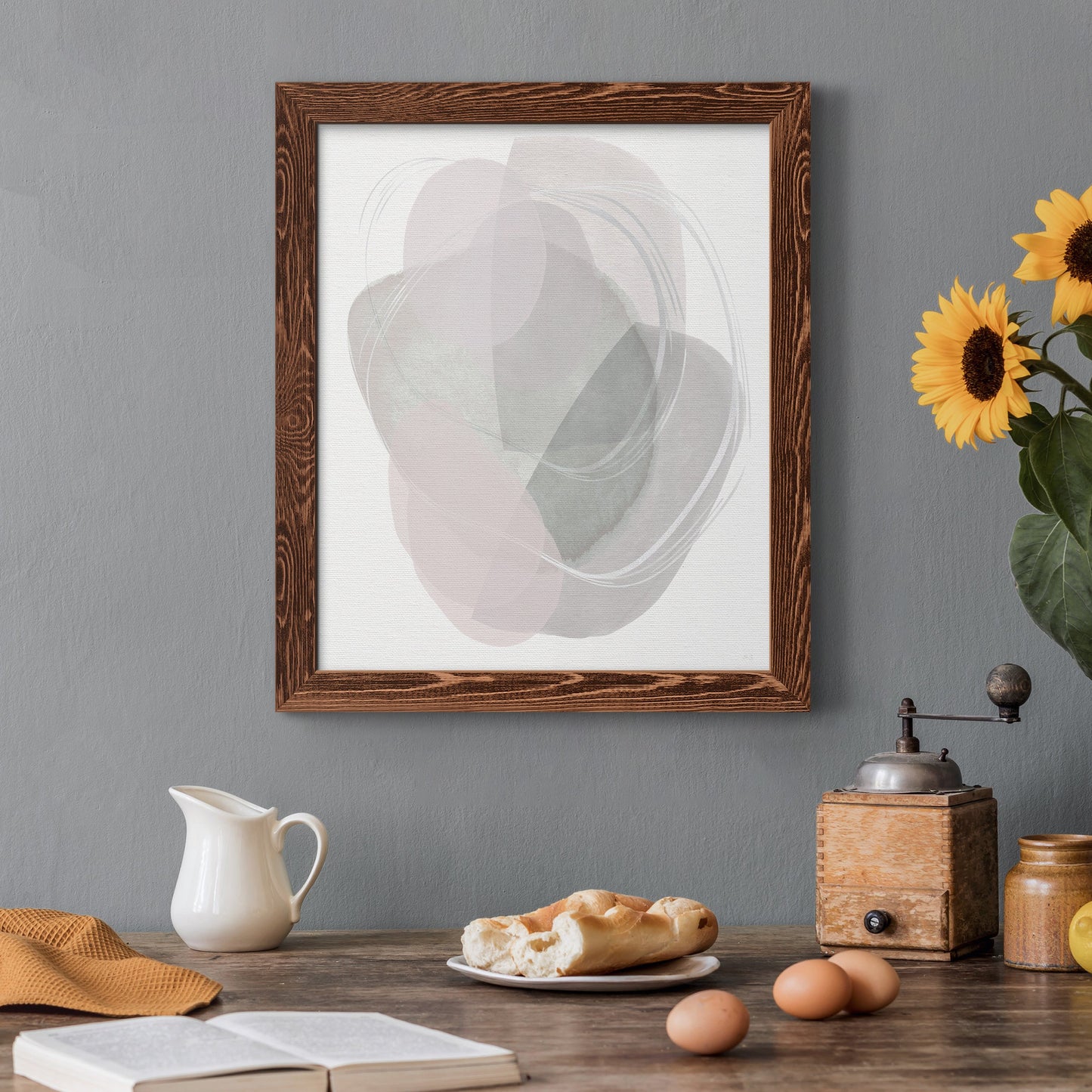 River Jewels II - Barnwood Framed Canvas Print
