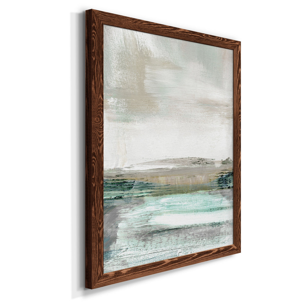 Summer Teal I - Barnwood Framed Canvas Print