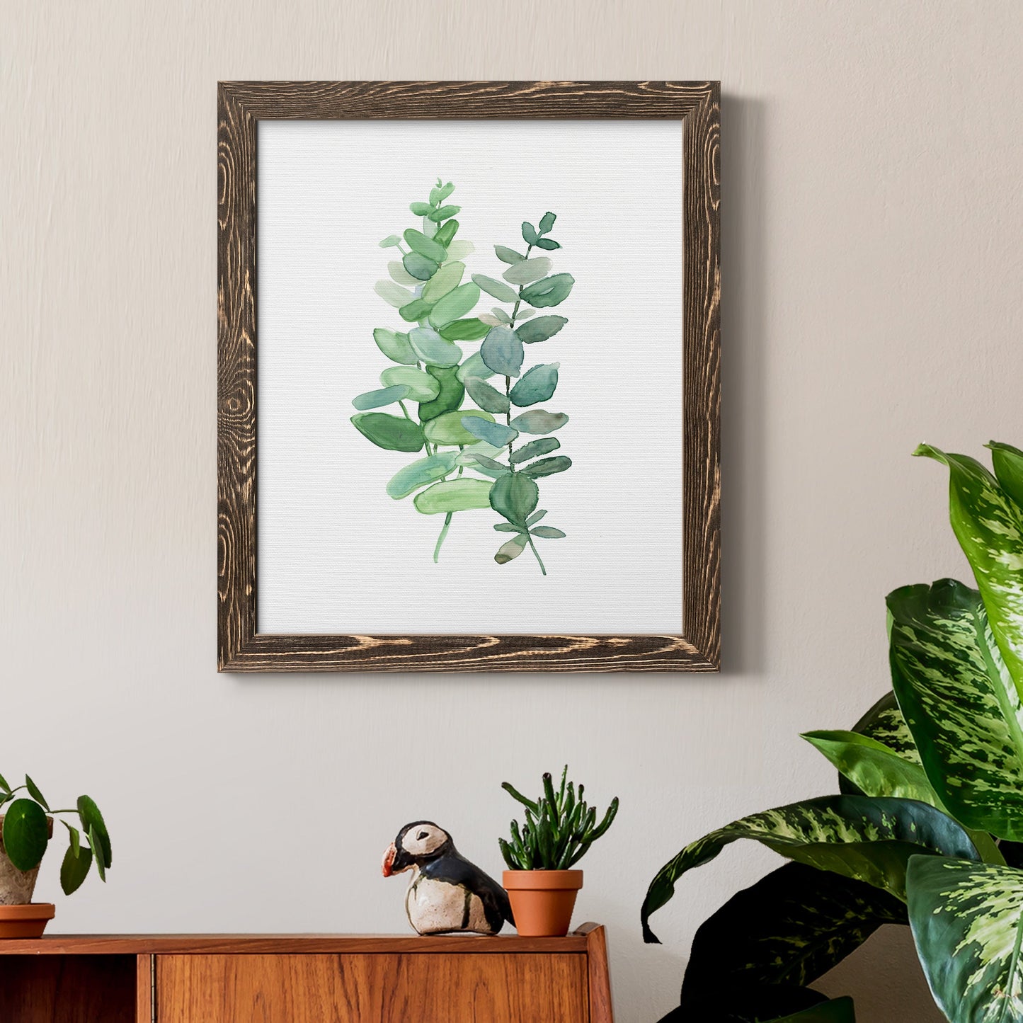 Eucalyptus II - Barnwood Framed Canvas Print