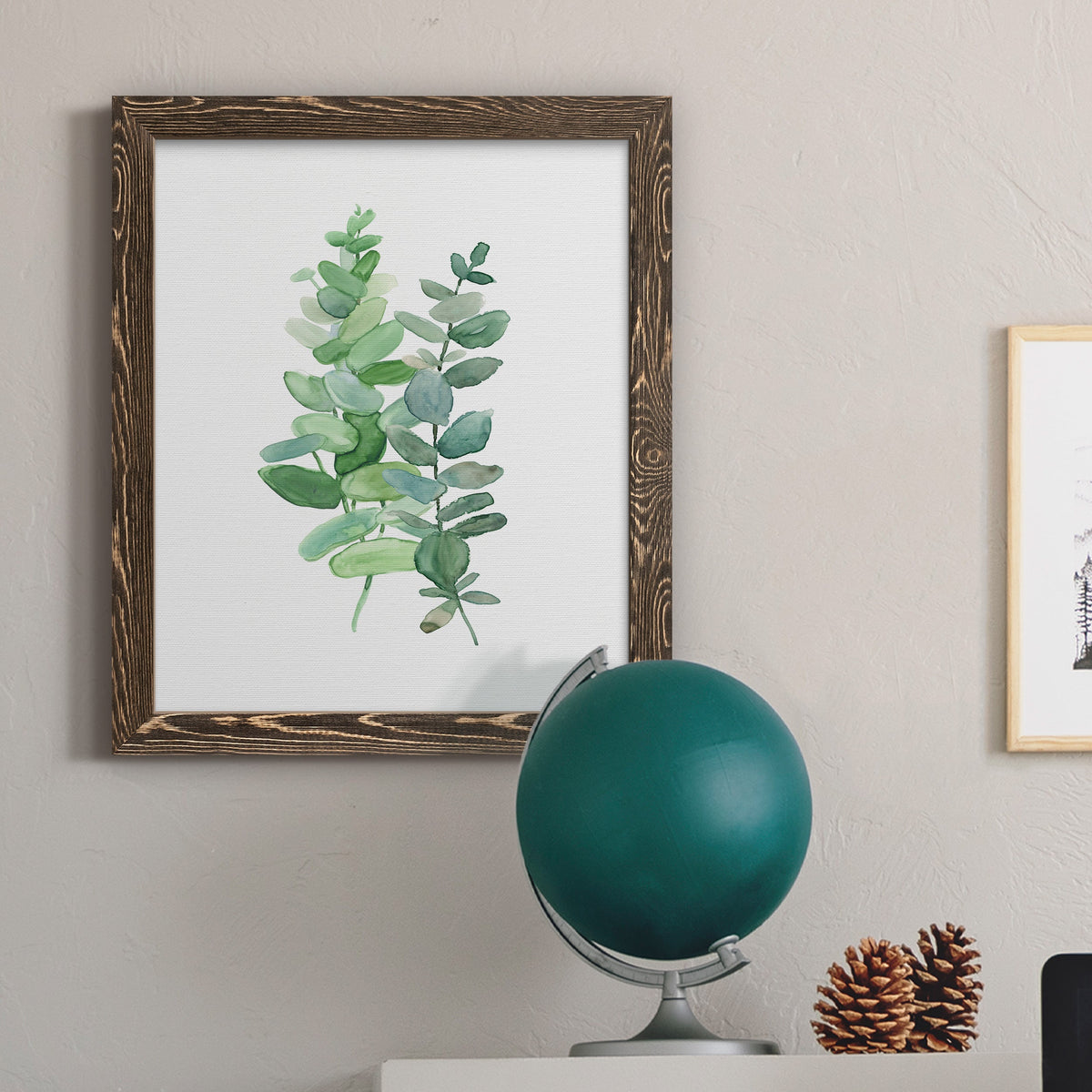 Eucalyptus II - Barnwood Framed Canvas Print