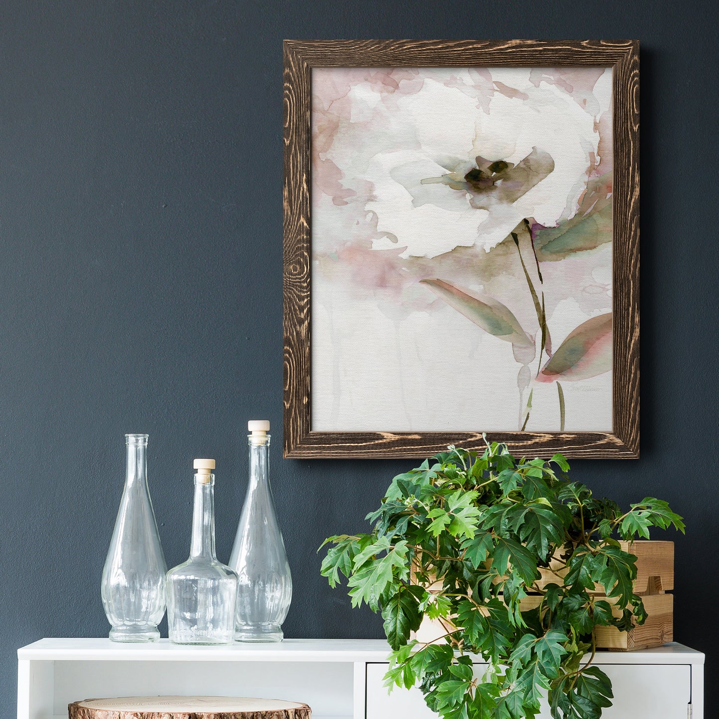 Summer Bloom II - Barnwood Framed Canvas Print
