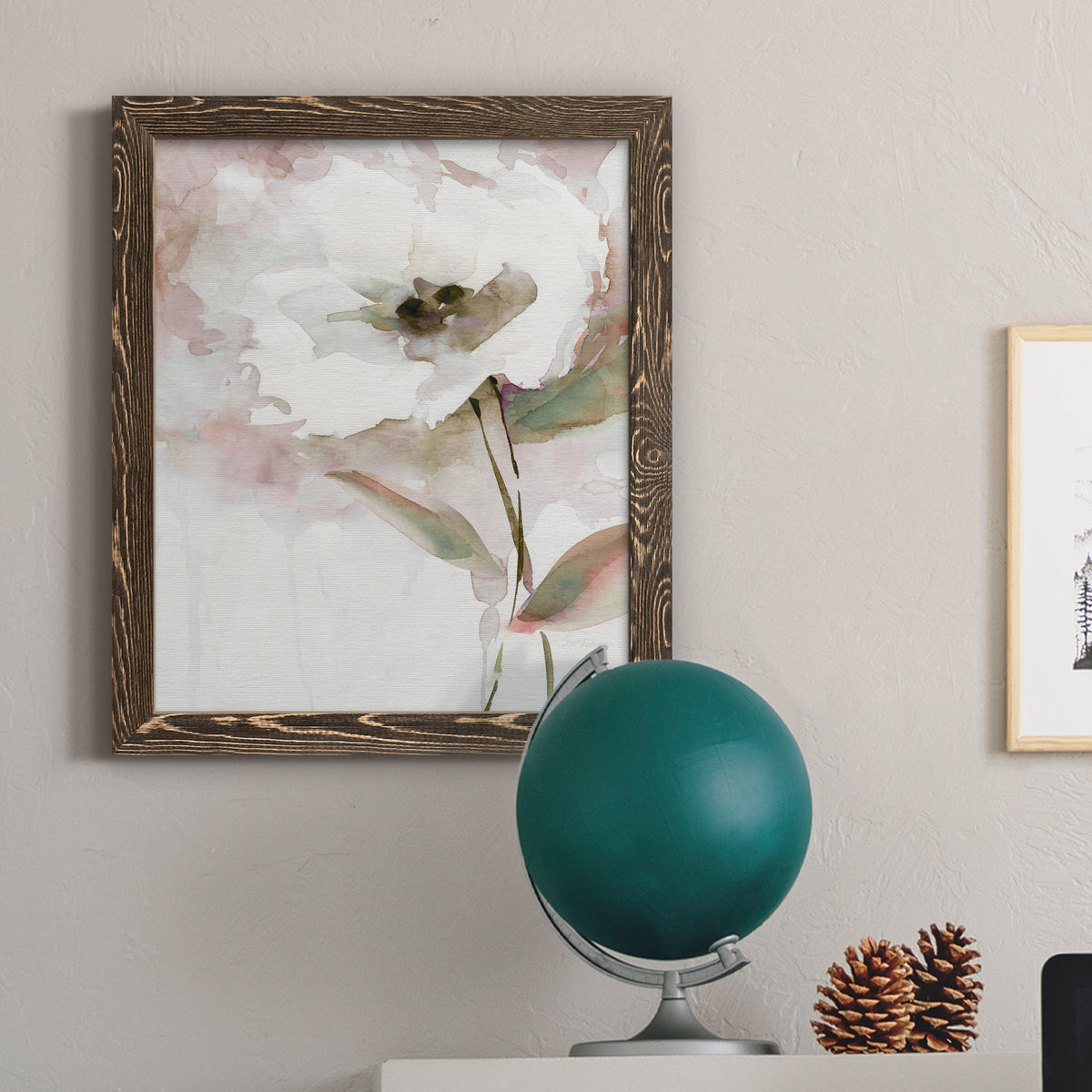 Summer Bloom II - Barnwood Framed Canvas Print