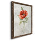 Linen Poppy - Barnwood Framed Canvas Print