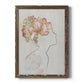 Fashion Floral Silhouette I - Barnwood Framed Canvas Print