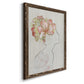 Fashion Floral Silhouette I - Barnwood Framed Canvas Print