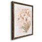 White and Coral Orchid II - Barnwood Framed Canvas Print