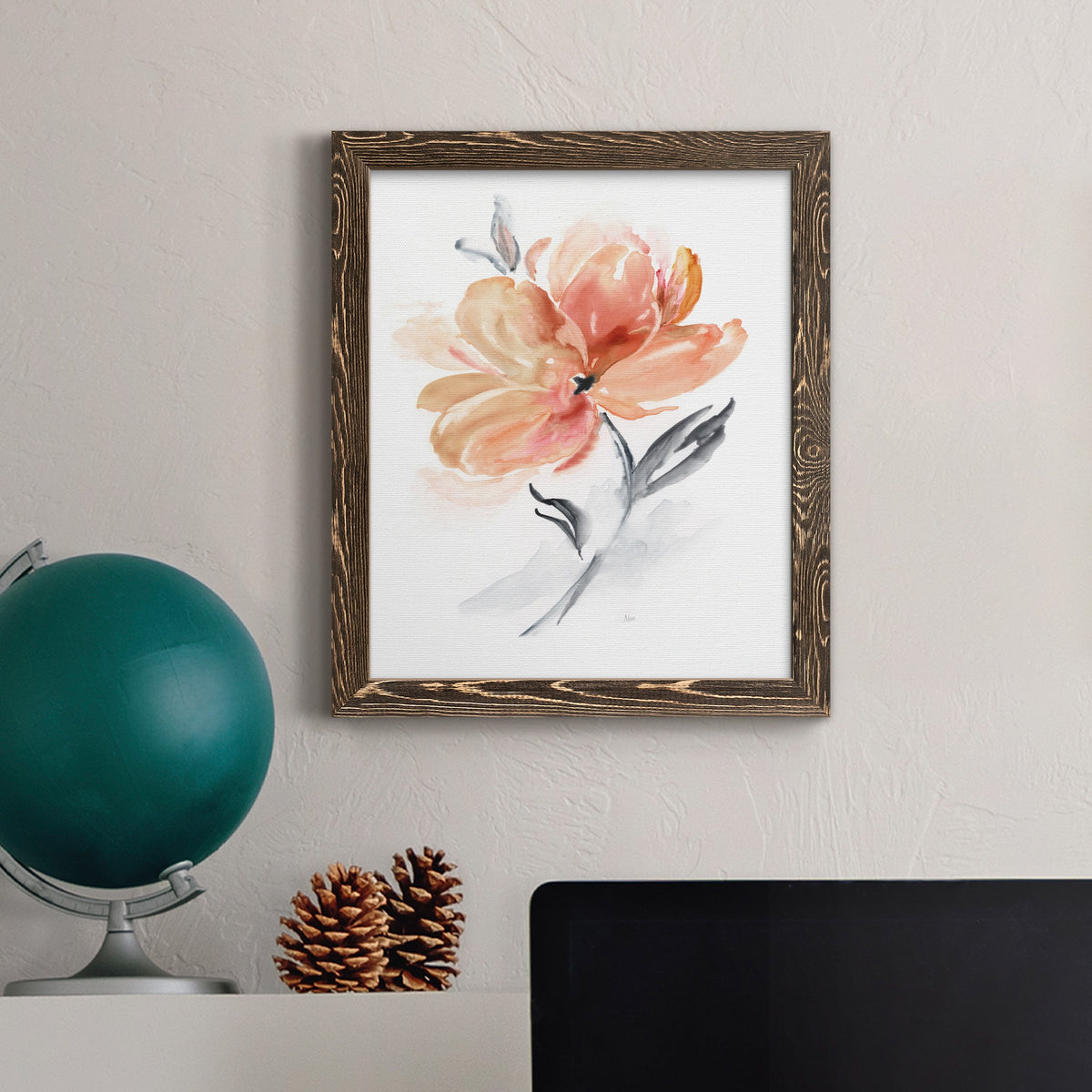 Soft Sensation II - Barnwood Framed Canvas Print