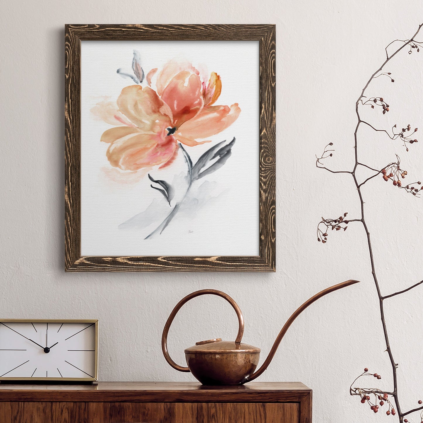 Soft Sensation II - Barnwood Framed Canvas Print