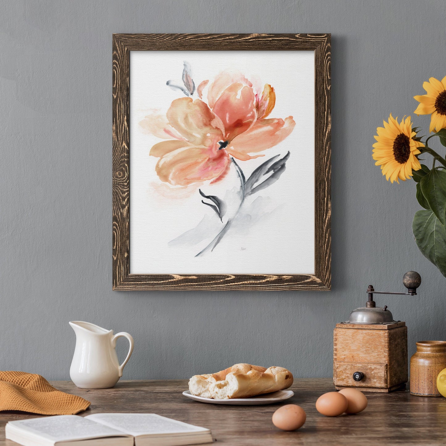 Soft Sensation II - Barnwood Framed Canvas Print