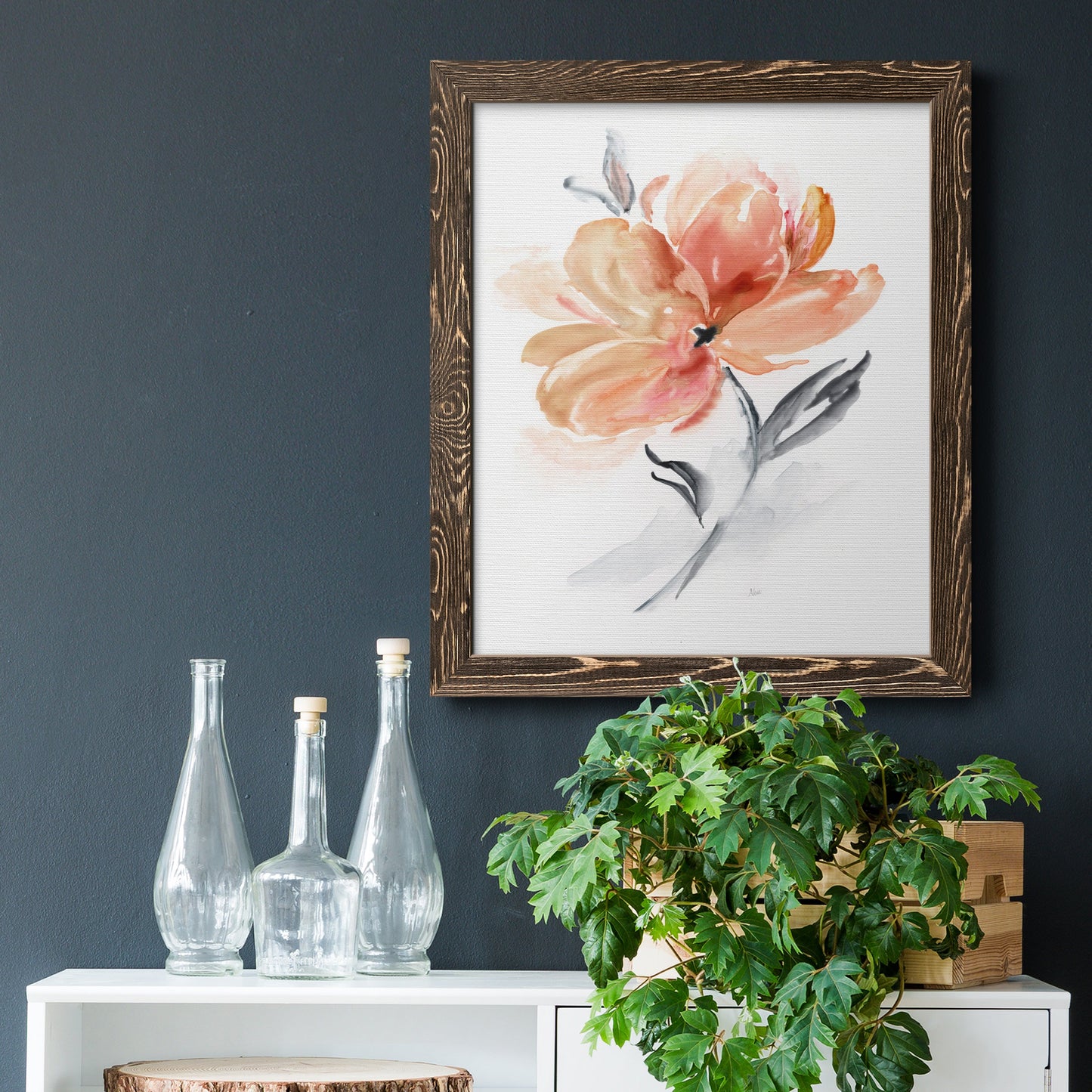 Soft Sensation II - Barnwood Framed Canvas Print