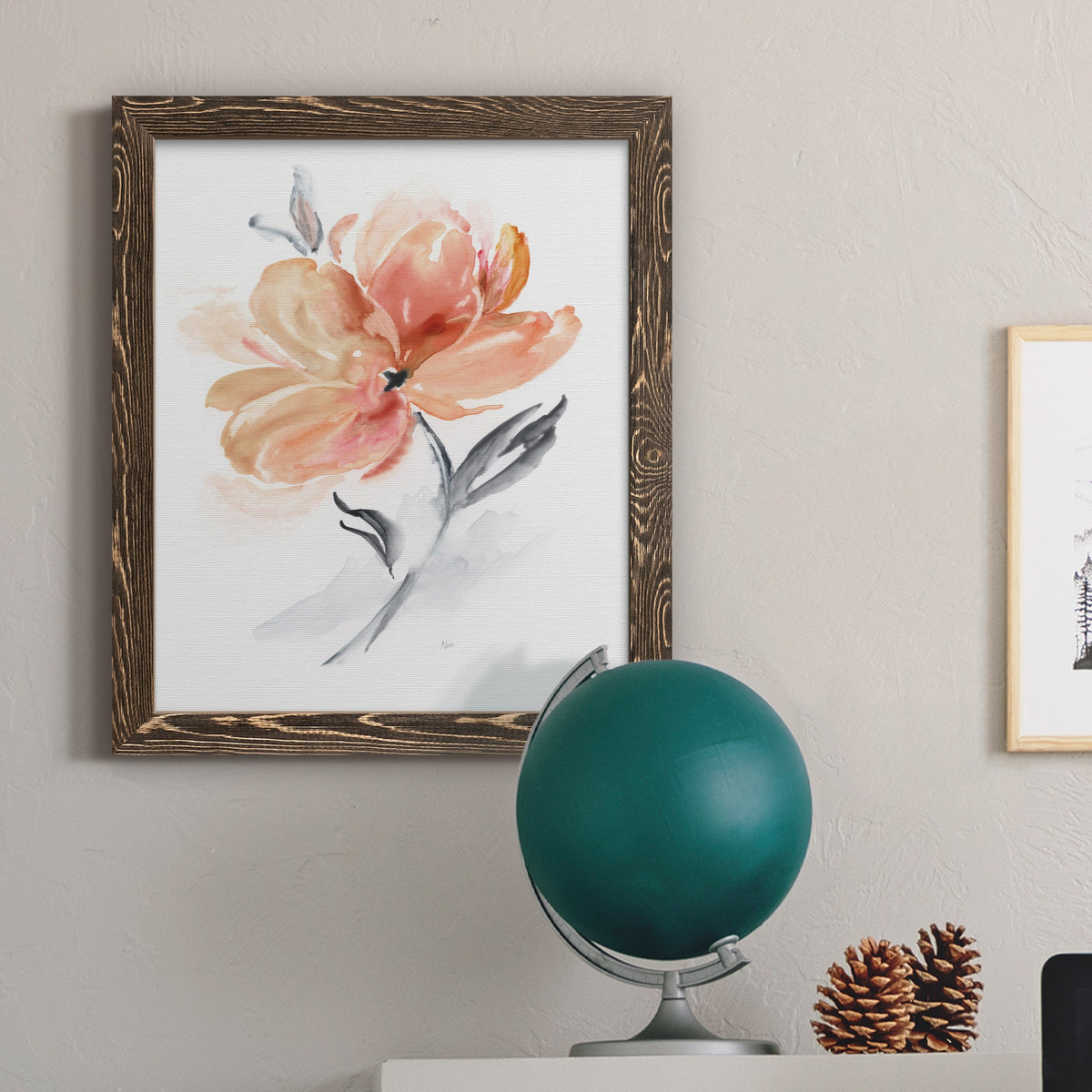 Soft Sensation II - Barnwood Framed Canvas Print