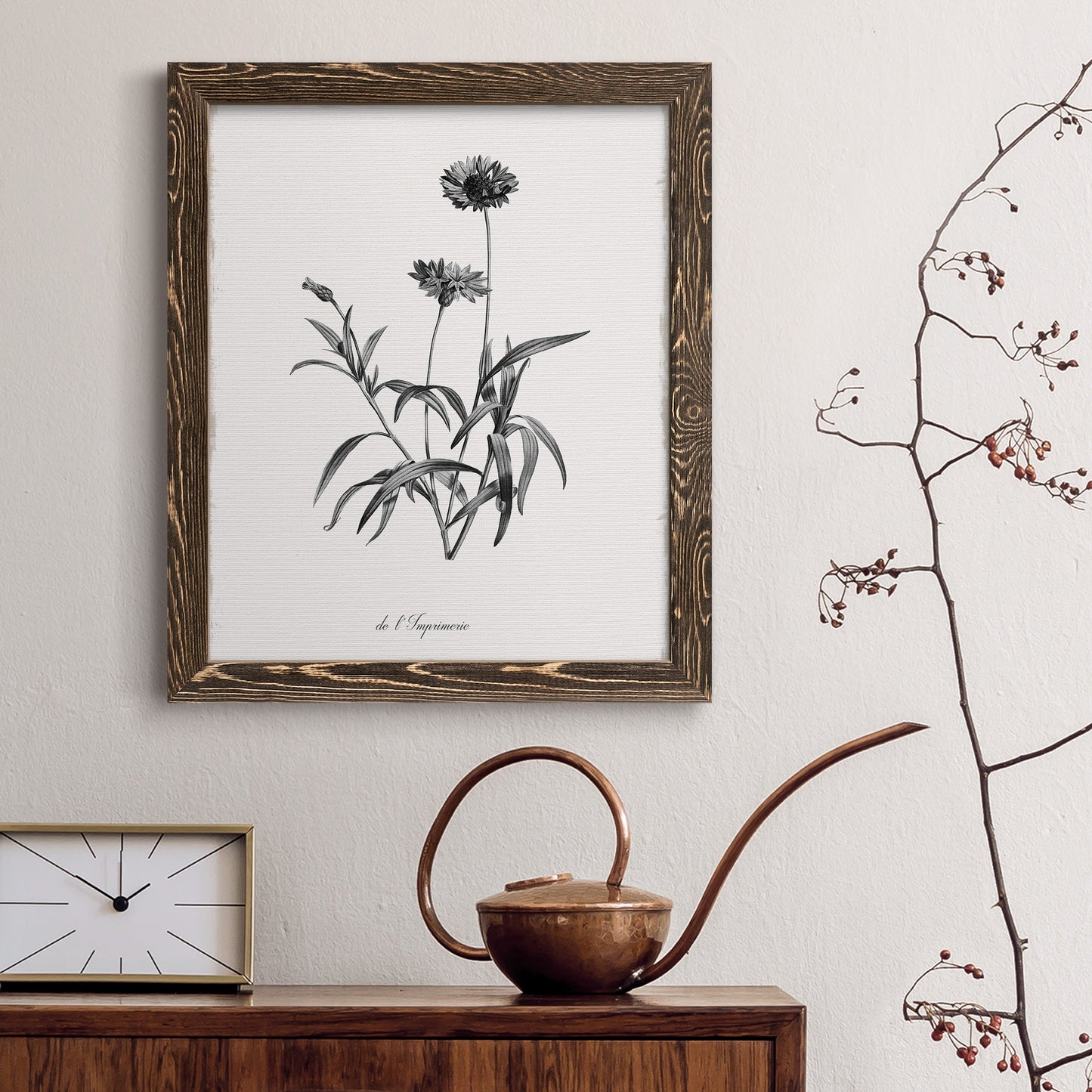 Simply Imperial - Barnwood Framed Canvas Print
