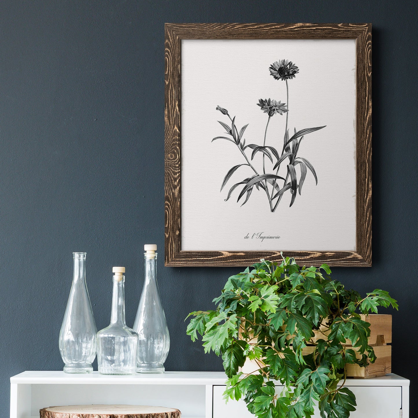 Simply Imperial - Barnwood Framed Canvas Print