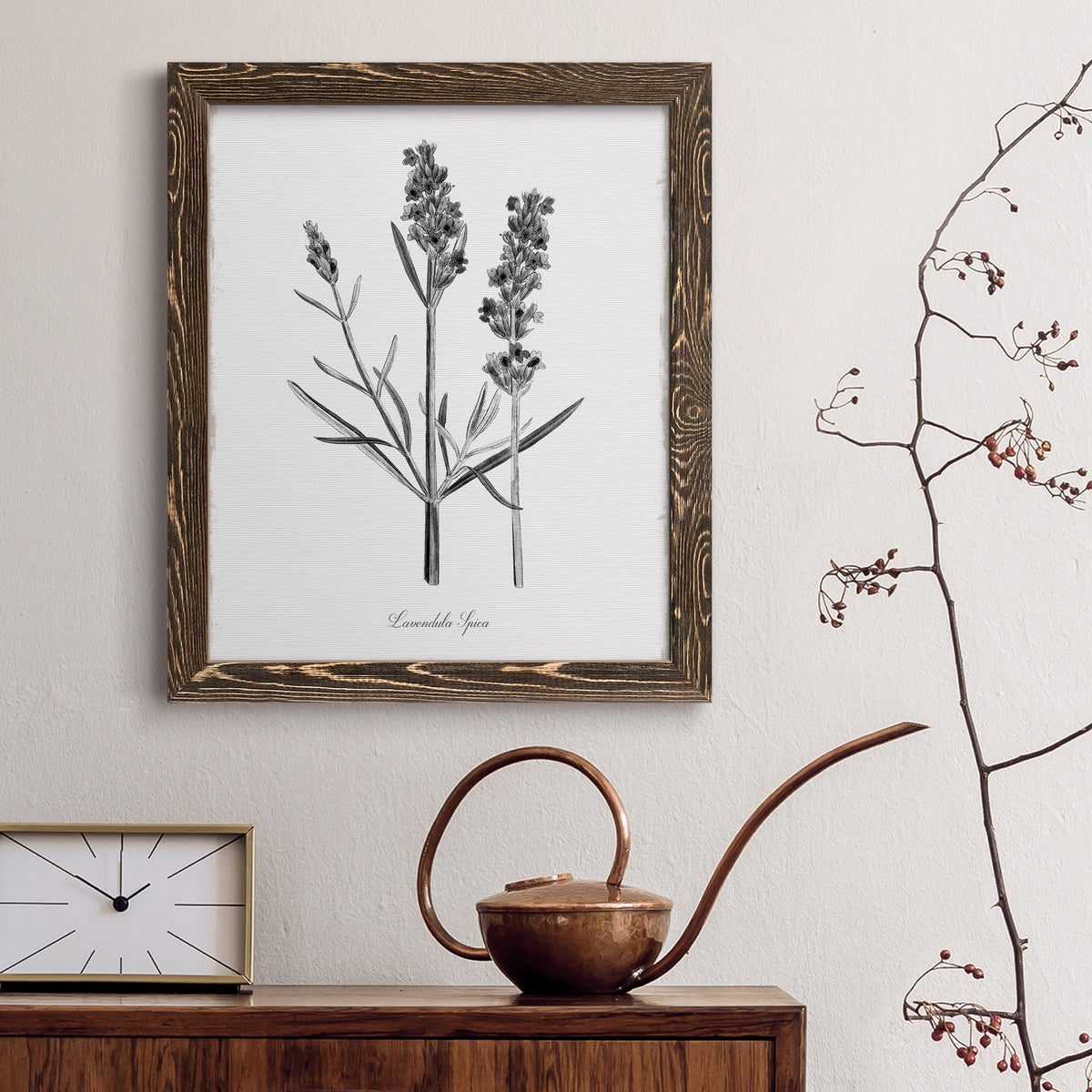 Simply Lavender - Barnwood Framed Canvas Print