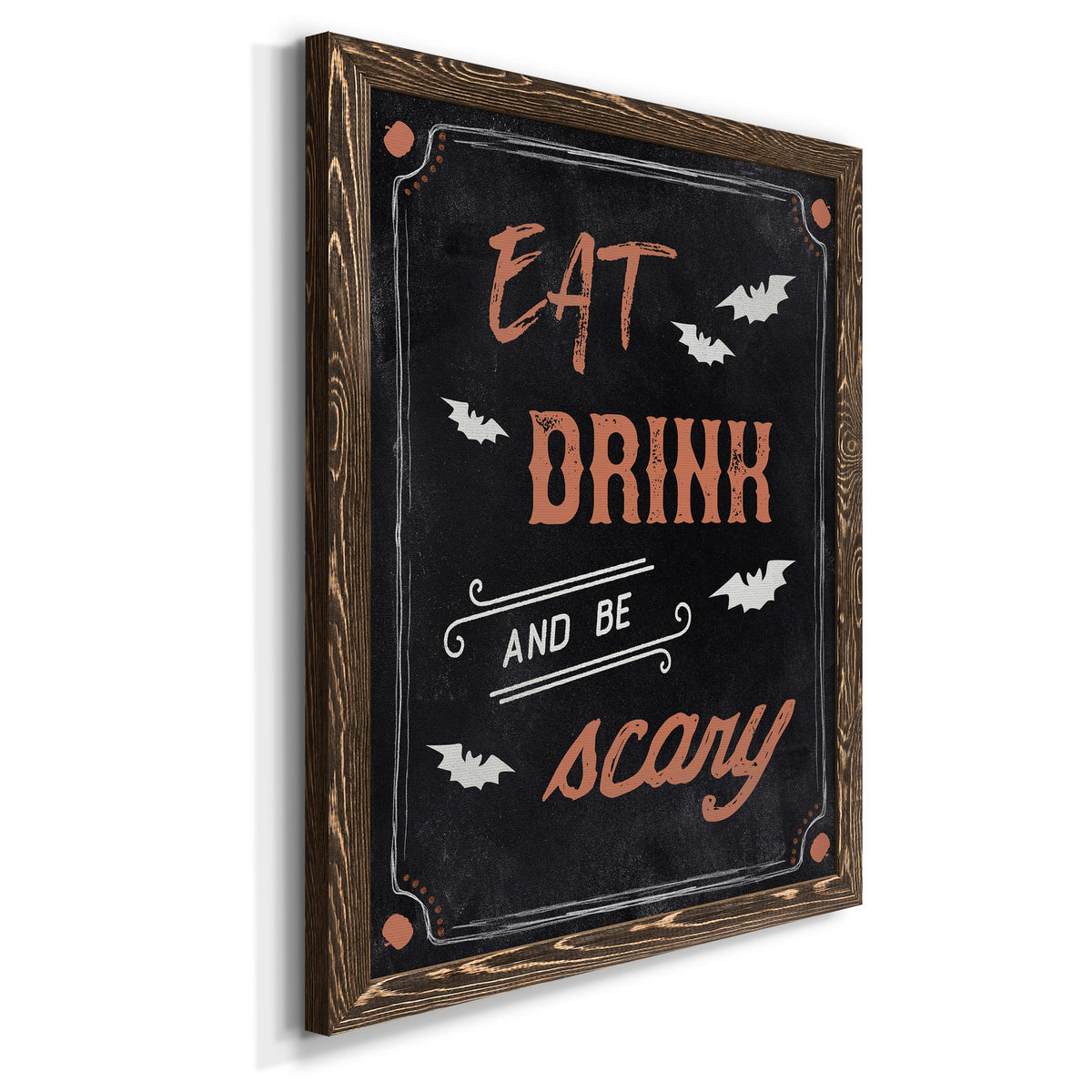 Be Scary - Barnwood Framed Canvas Print