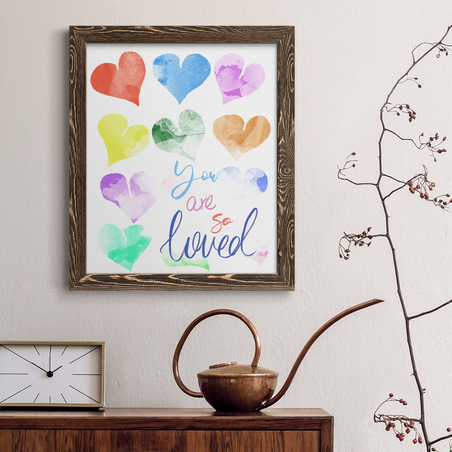 You Are So Loved - Barnwood Framed Canvas Print