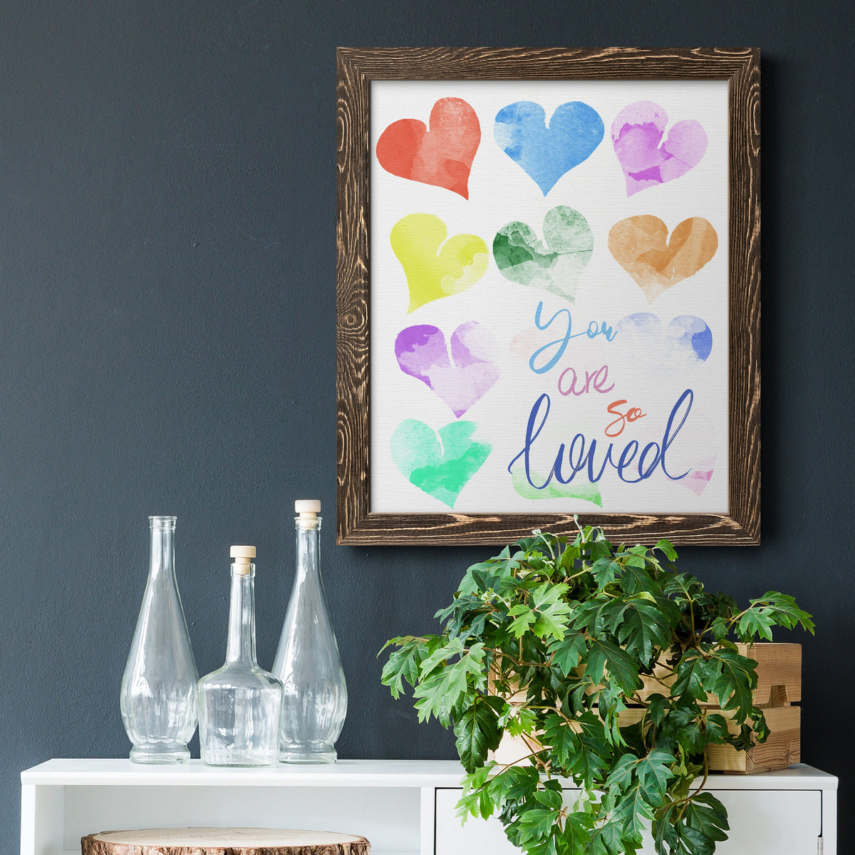 You Are So Loved - Barnwood Framed Canvas Print