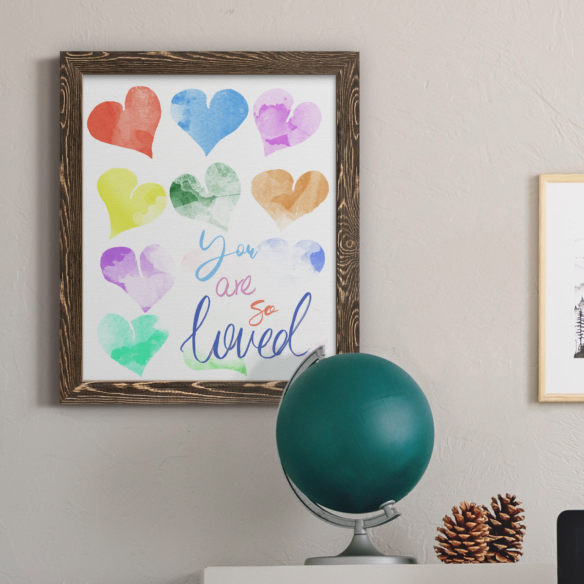 You Are So Loved - Barnwood Framed Canvas Print