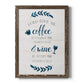 Coffee & Wine - Barnwood Framed Canvas Print