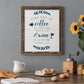 Coffee & Wine - Barnwood Framed Canvas Print