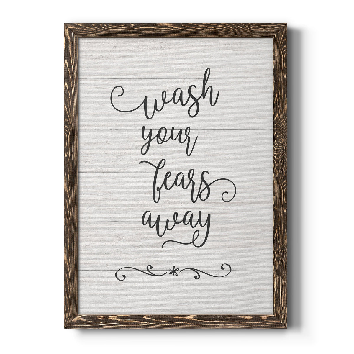 Wash Fears - Barnwood Framed Canvas Print