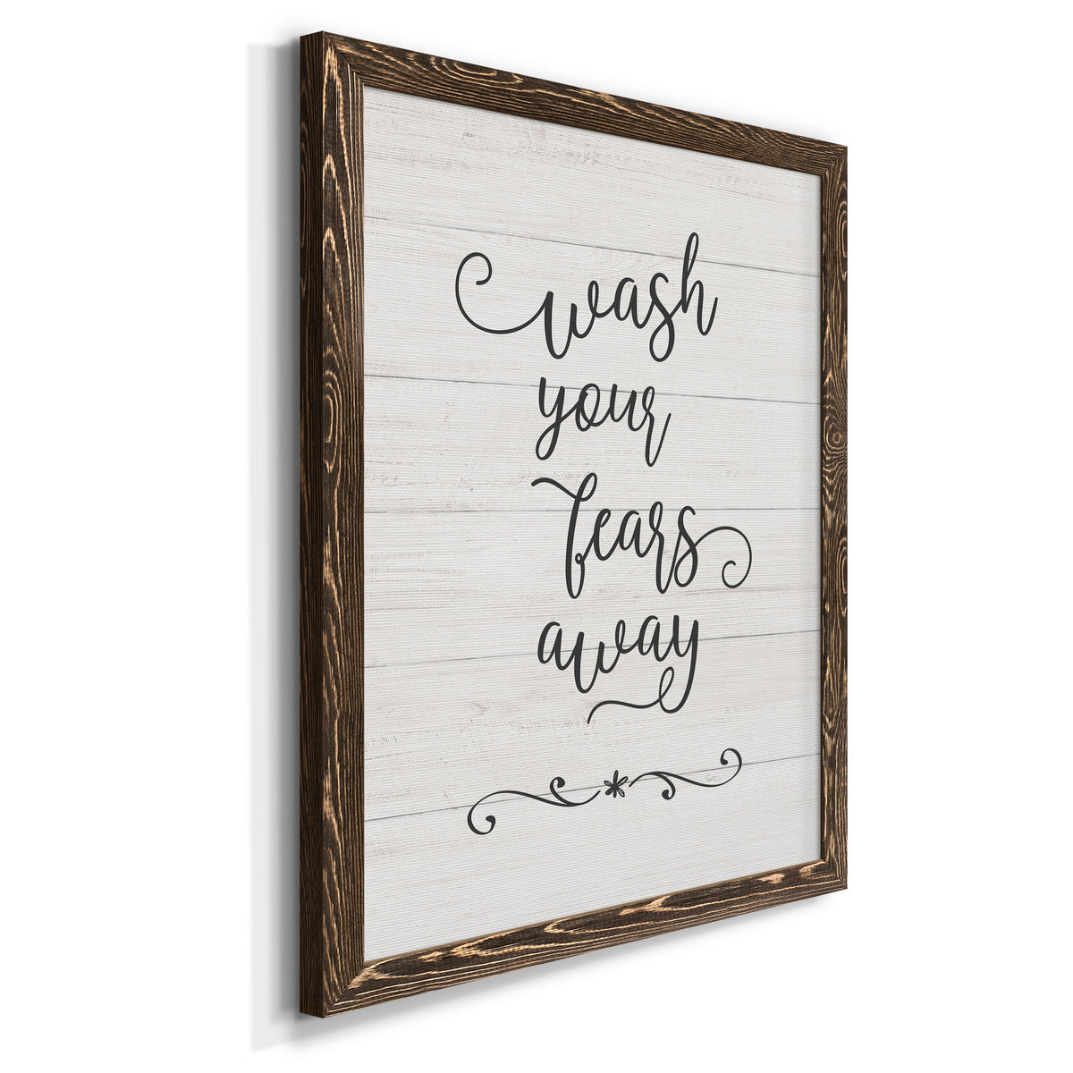 Wash Fears - Barnwood Framed Canvas Print