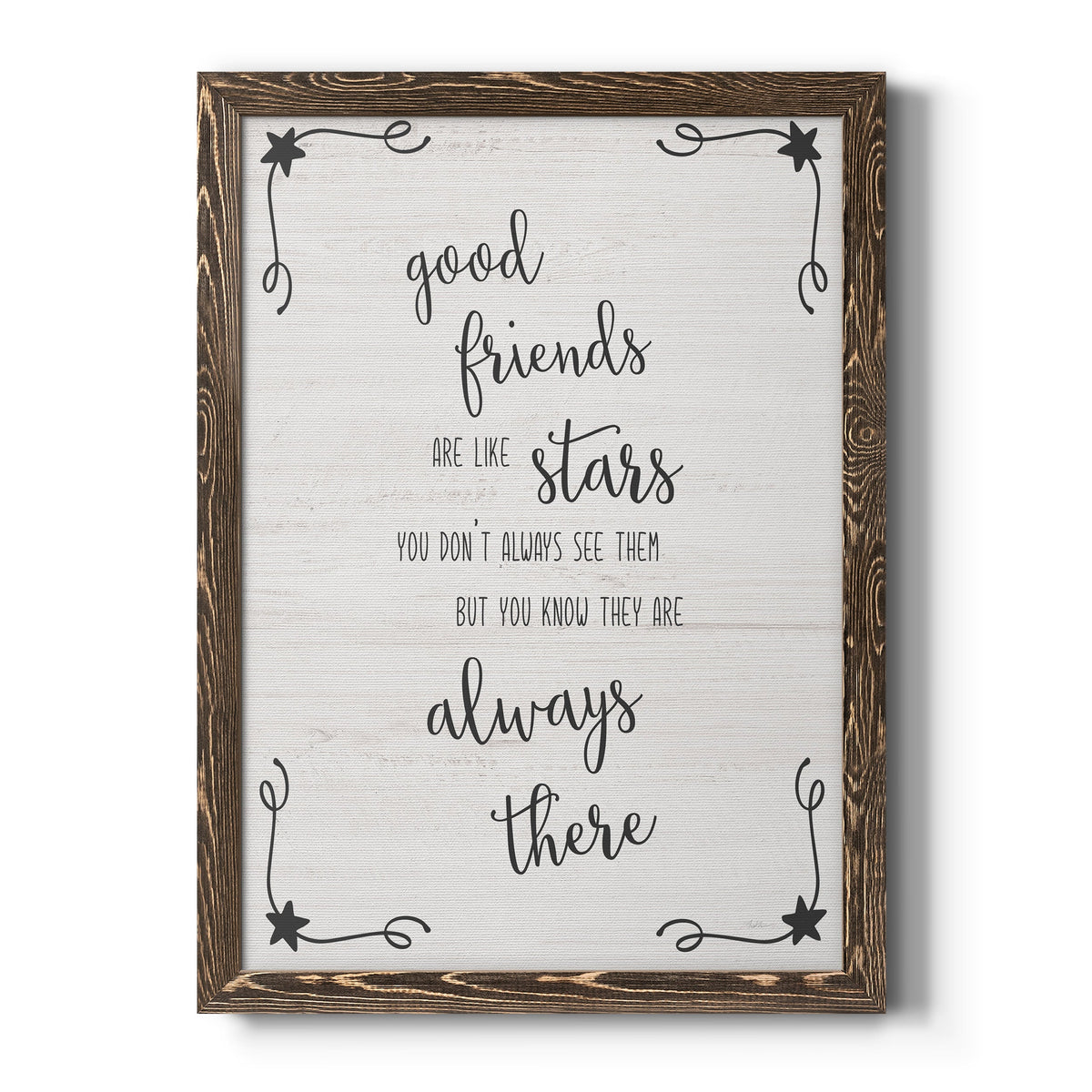 Always There - Barnwood Framed Canvas Print