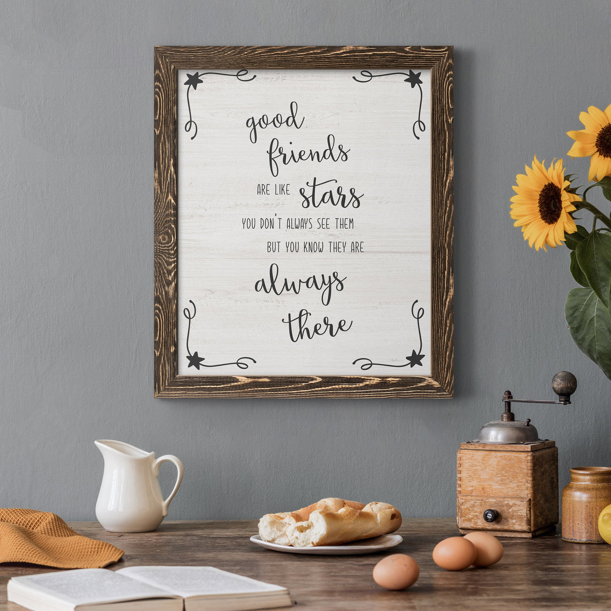 Always There - Barnwood Framed Canvas Print