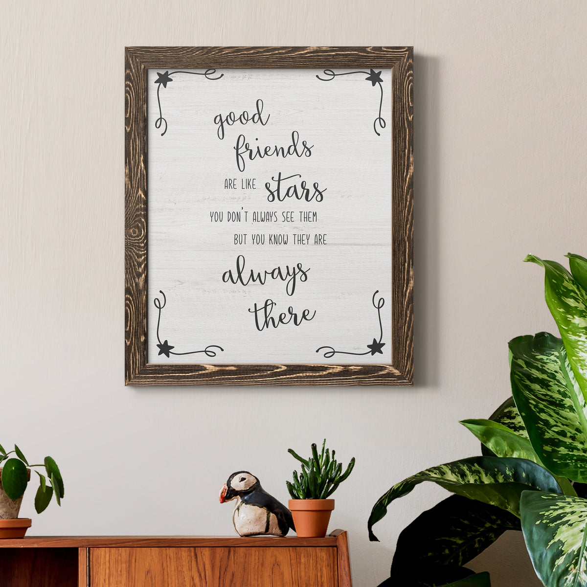 Always There - Barnwood Framed Canvas Print