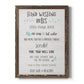 Stay Safe Rules - Barnwood Framed Canvas Print
