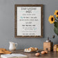 Stay Safe Rules - Barnwood Framed Canvas Print