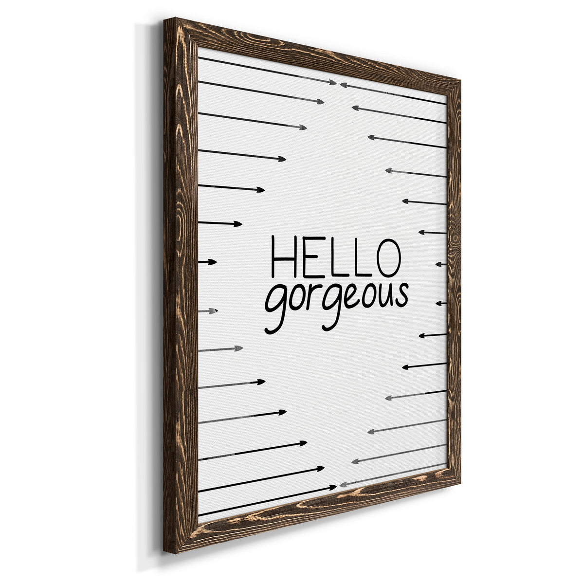 Hello Gorgeous - Barnwood Framed Canvas Print