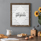 Hello Gorgeous - Barnwood Framed Canvas Print