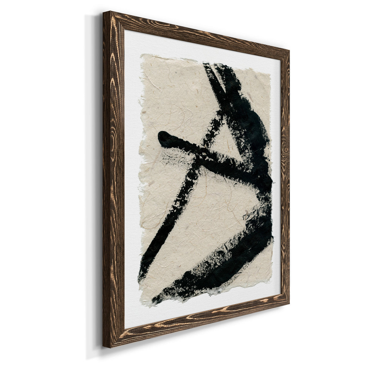 Lines Crossed I - Barnwood Framed Canvas Print