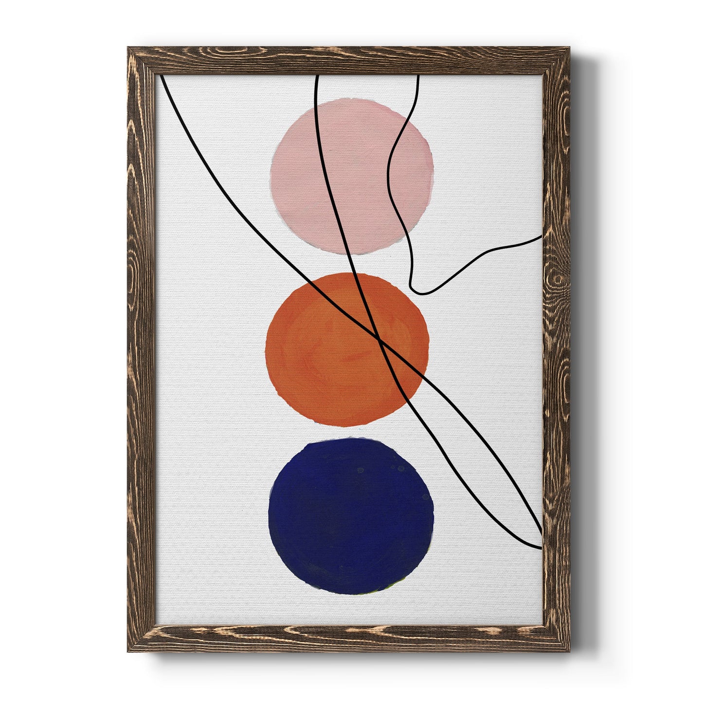 Millenium Geo Abstract - Barnwood Framed Canvas Print