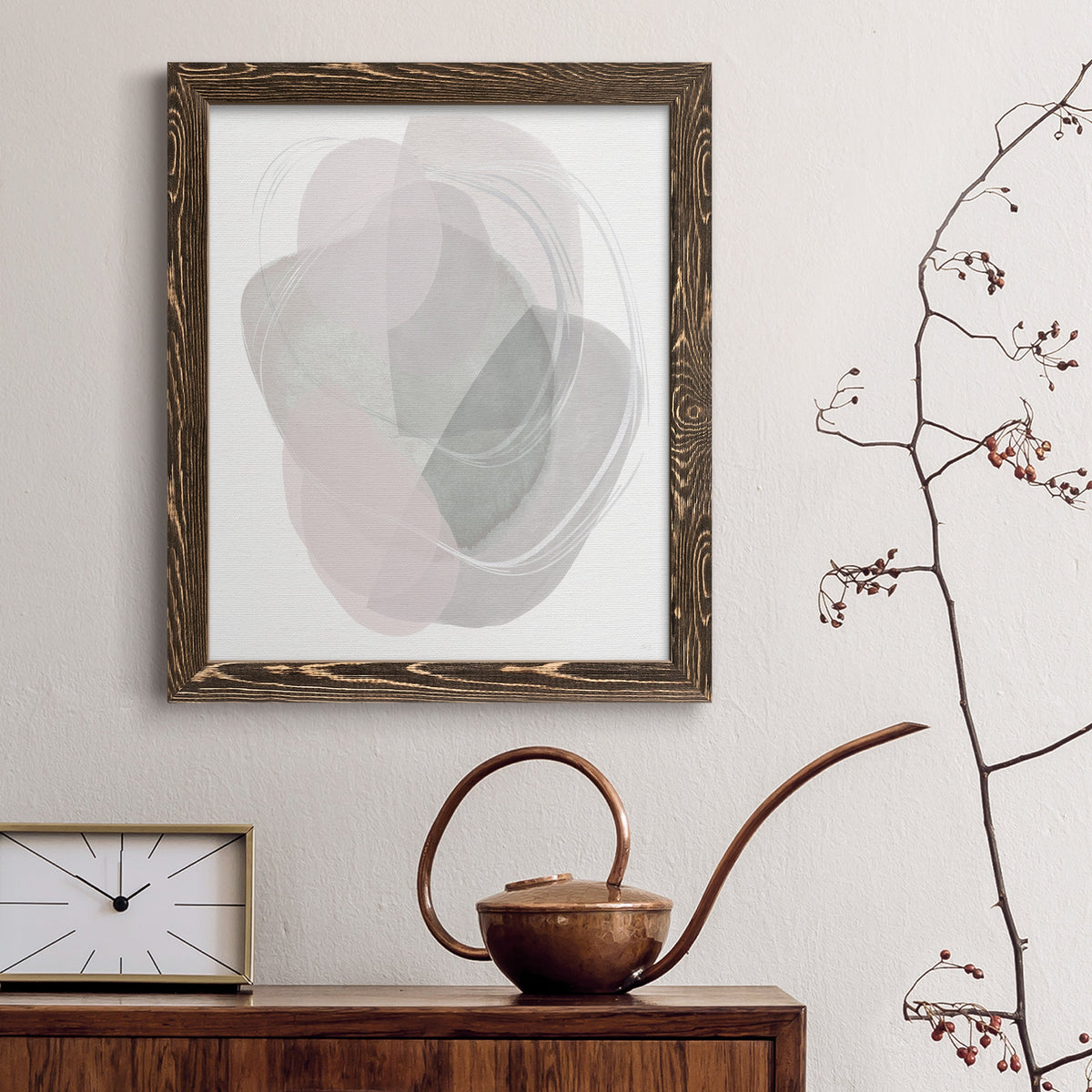 River Jewels II - Barnwood Framed Canvas Print