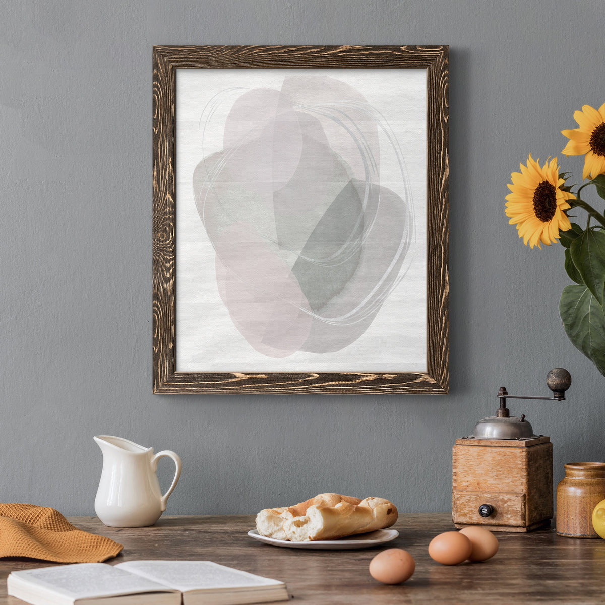 River Jewels II - Barnwood Framed Canvas Print