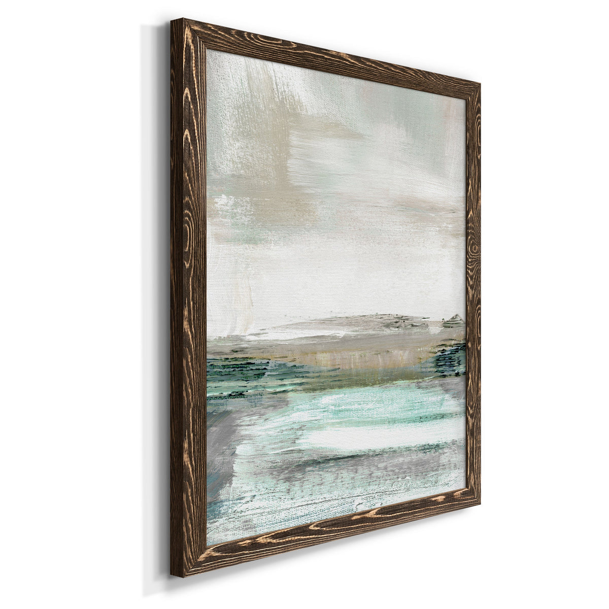 Summer Teal I - Barnwood Framed Canvas Print