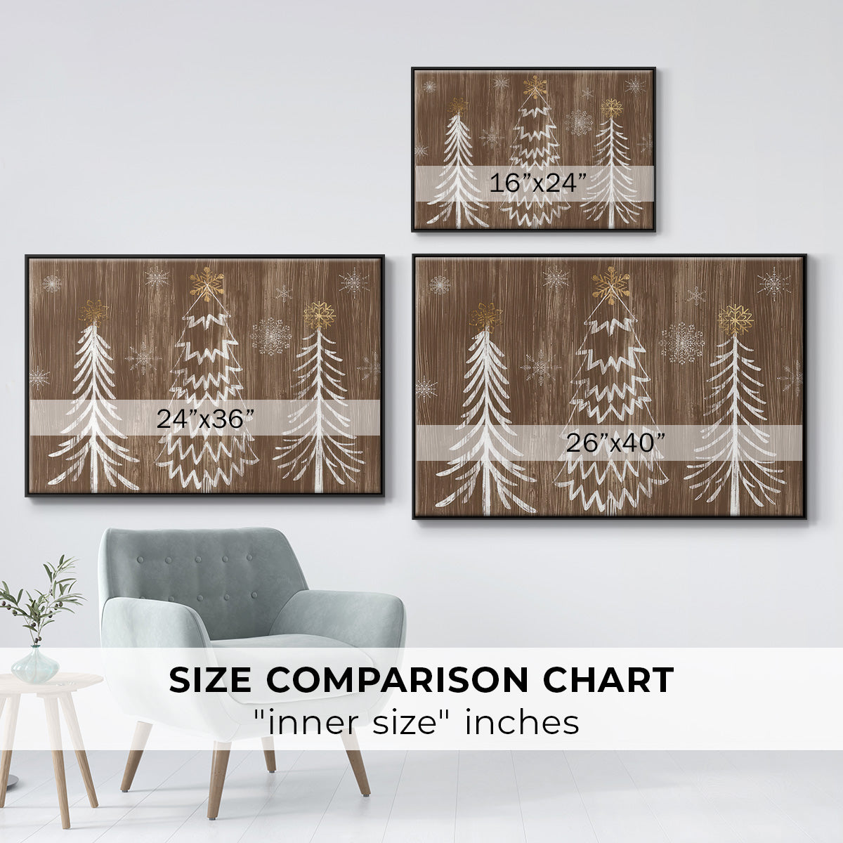 Barnwood Wonderland Collection A - Floater Framed Canvas Print