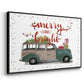 Christmas Cars Collection A - Floater Framed Canvas Print