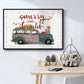 Christmas Cars Collection A - Floater Framed Canvas Print