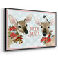 Deer Christmas Collection A - Floater Framed Canvas Print