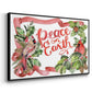 Cardinal Holly Christmas Collection A - Floater Framed Canvas Print