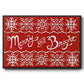 Fair Isle Snowflake I - Floater Framed Canvas Print